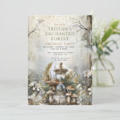 Verjaardagsfeest van het Enchanted Forest Kind Kaart (Staand voorkant)