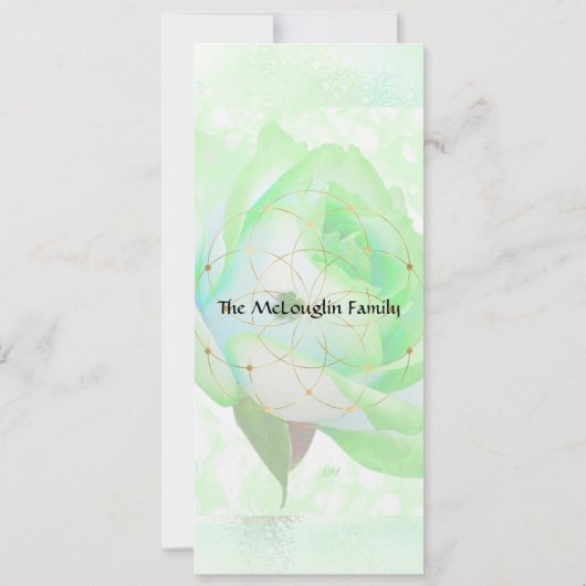 Verjaardagsfeest van het Iers Roos! Uitnodiging (Achterkant)