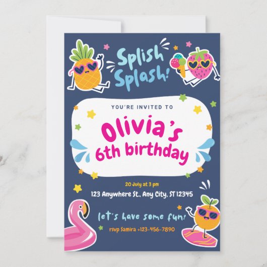 Verjaardagsfeest van het Kind Kaart (Voorkant)