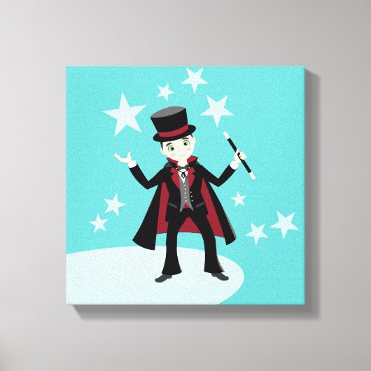 verjaardagsfeest van het kind van Magicië Canvas Afdruk (Voorkant)
