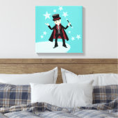 verjaardagsfeest van het kind van Magicië Canvas Afdruk (Insitu (Slaapkamer))