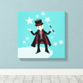 verjaardagsfeest van het kind van Magicië Canvas Afdruk (Insitu (Houten vloer))