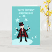 verjaardagsfeest van het kind van Magicië Kaart (Gele Bloem)