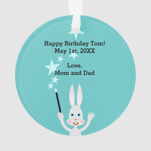 verjaardagsfeest van het kind van Magicië Ornament (achterkant)