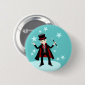 verjaardagsfeest van het kind van Magicië Ronde Button 5,7 Cm (Voorkant /achterkant)