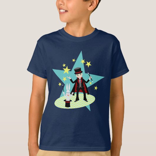 verjaardagsfeest van het kind van Magicië T-shirt (Voorkant)