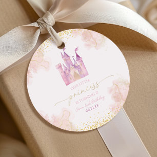 Verjaardagsfeest van het Prinses Koninklijk Kastee Bedankjes Labels
