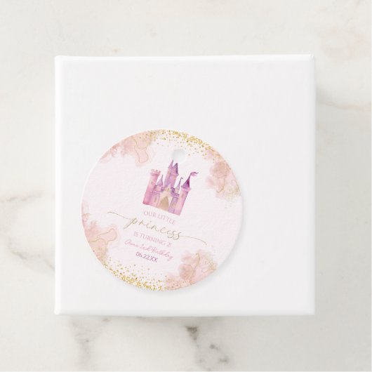 Verjaardagsfeest van het Prinses Koninklijk Kastee Bedankjes Labels (In situ)