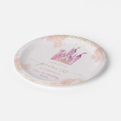 Verjaardagsfeest van het Prinses Koninklijk Kastee Papieren Bordje (Gekanteld)