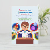 Verjaardagsfeest van het Scientist Kind Kaart (Staand voorkant)