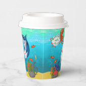 Verjaardagsfeest van het Zee Animals Kind Papieren Bekers (Rechts)