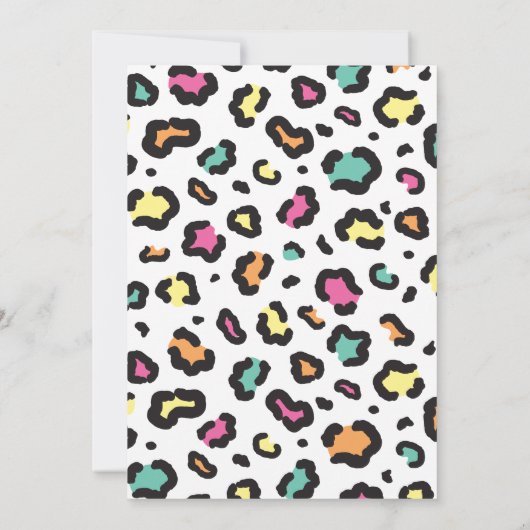 Verjaardagsfeest van Mod Party Animals Kind Kaart (Achterkant)