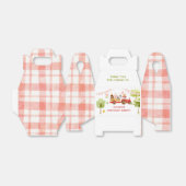 verjaardagsfeest van rode boerderijdieren bedankdoosjes (Uitgevouwen)