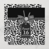 Verjaardagsfeest van Snow Leopard Kaart (Voorkant / Achterkant)