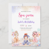 Verjaardagsfeest van Spa-Jama Kaart (Voorkant)