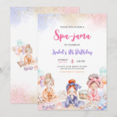 Verjaardagsfeest van Spa-Jama Kaart (Voorkant / Achterkant)