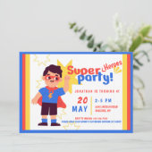 Verjaardagsfeest van Super Heroes Kaart (Staand voorkant)