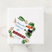 Verjaardagsfeest van Toucan Bird voor regenwouden Bedankjes Labels (In situ)