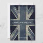 Verjaardagsfeest van Union Jack UK Flag Male Kaart (Achterkant)