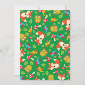 Verjaardagsfeest van Woodland Friends Kaart (Achterkant)