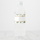 Verjaardagsfeest van Woodland Wolf Waterfles Etiket (Achterkant)