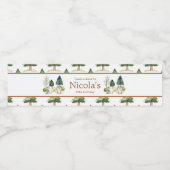 Verjaardagsfeest van Woodland Wolf Waterfles Etiket (Enkel label)