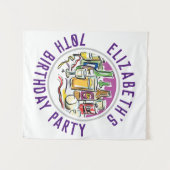 Verjaardagsfeest Verjaardag 70 Jaar Tapijt Wandkleed (Voorkant (horizontaal))