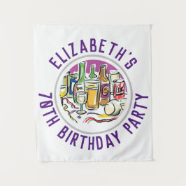 Verjaardagsfeest Verjaardag Tapijt 70 Jaar Wandkleed