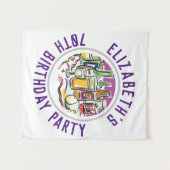 Verjaardagsfeest Verjaardag Tapijt 70 Jaar Wandkleed (Voorkant (horizontaal))