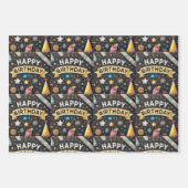 Verjaardagsfeest Verpakking Papier Flat Sheet Set  Inpakpapier Vel (Voorkant 2)