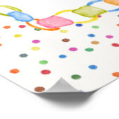 Verjaardagsfeest Verwelkoming met Confetti Poster (Hoek)