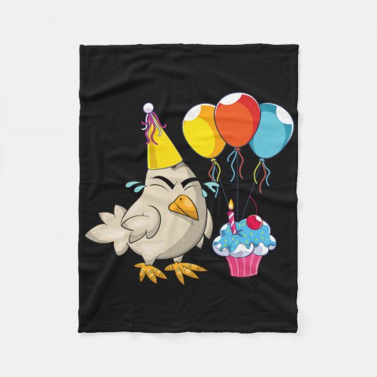 Verjaardagsfeest Viering Cupcake Grappige Boerderi Fleece Deken (Voorkant)