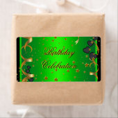 Verjaardagsfeest viering lime groen etiket (Insitu)