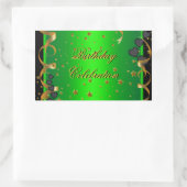 Verjaardagsfeest viering lime groen rechthoekige sticker (Tas)