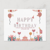 Verjaardagsfeest Viering Ontwerp Briefkaart (Voorkant)