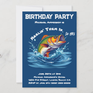 verjaardagsfeest-vis kaart