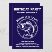 verjaardagsfeest-vis kaart (Voorkant / Achterkant)