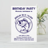 verjaardagsfeest-vis kaart (Staand voorkant)