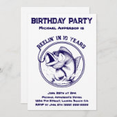 verjaardagsfeest-vis kaart (Voorkant / Achterkant)