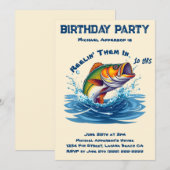 verjaardagsfeest-vis kaart (Voorkant / Achterkant)