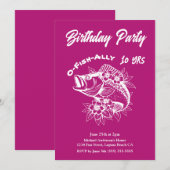 verjaardagsfeest-vis kaart (Voorkant / Achterkant)