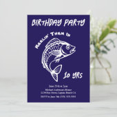 verjaardagsfeest-vis kaart (Staand voorkant)