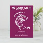 verjaardagsfeest-vis kaart (Staand voorkant)