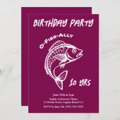 verjaardagsfeest-vis kaart (Voorkant / Achterkant)