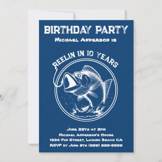 verjaardagsfeest-vis kaart (Voorkant)