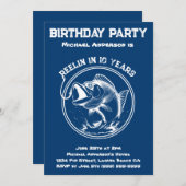 verjaardagsfeest-vis kaart (Voorkant / Achterkant)