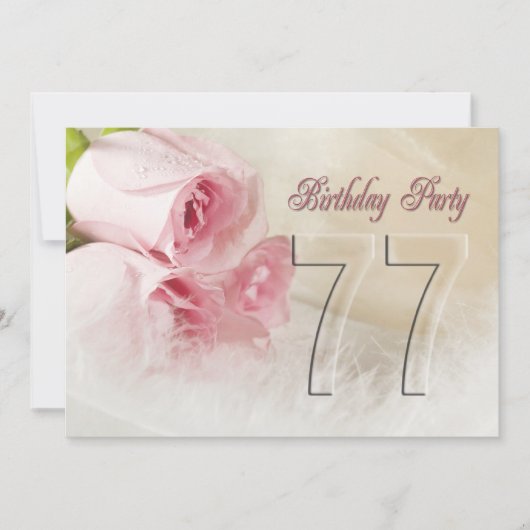 Verjaardagsfeest voor 77 jaar kaart (Voorkant)