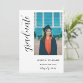 Verjaardagsfeest voor afgestudeerden voor beide ge kaart (Staand voorkant)