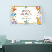 Verjaardagsfeest voor alle feestbeesten spandoek (Beurs)