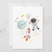 Verjaardagsfeest voor astronauten kaart (Achterkant)